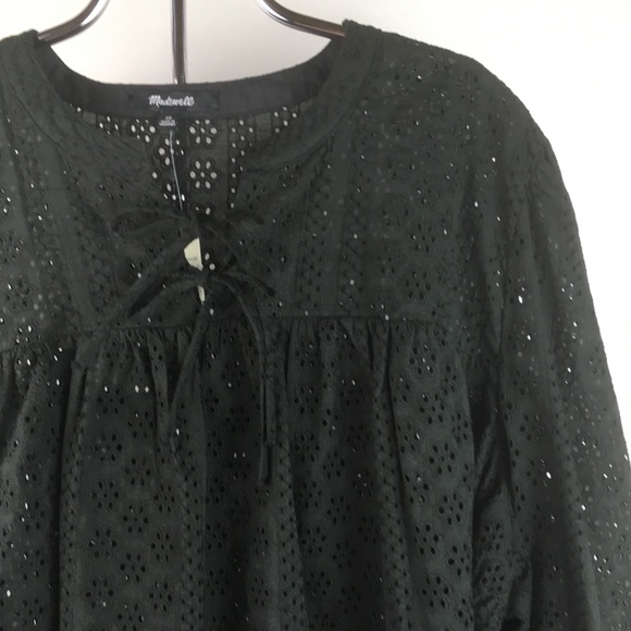 Madewell NWT 3X Eyelet Double Tie Top - Picture 3 of 8
